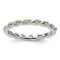 Sterling Silver Stackable Expressions Peridot Ring 0.25ctw