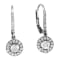 1.45ctw Diamond Leverback Earrings in 14k White Gold
