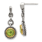 Sterling Silver with 14K Gold Flash Plated Peridot Earrings