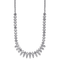 Rhodium Over Sterling Silver Polished Fancy Cubic Zirconia Necklace