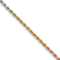 14k Tri-color Gold 1.75mm Solid Diamond-Cut Rope 16 Inch Chain