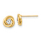 14k Yellow Gold Polished Cubic Zirconia 6.5mm Love Knot Stud Earrings