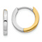 14k Two-tone 1/2" Round Hinged Hoop Earrings