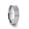 SOLAR Flat Profile Brushed Finish Men’s Titanium Wedding Band 6mm