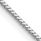 Rhodium Over 14k White Gold 0.9mm Solid Franco 24 Inch Chain