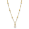 14K Yellow Gold Freshwater Cultured Pearl and Bead 18 Inch Necklace