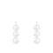 4.5-5mm White Cultured Freshwater Pearl Rhodium Over Sterling Silver Earrings