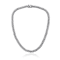 CZ Braided Tennis Necklace In Sterling Silver