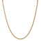14k Yellow Gold 2.6mm 3-Wire Wheat Link 16 Inch Chain
