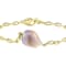 Pink Freshwater Pearl Station Bracelet In 18K Gold Over Sterling Silver