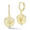 Sterling Statements 14K Yellow Gold Over Sterling Silver Cubic Zirconia
Rose Charm Earrings