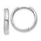 Rhodium Over 14k White Gold 7/16" Round Hinged Hoop Earrings