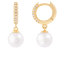 White Cultured Freshwater Pearl 14k Yellow Gold Earrings 8-8.5mm