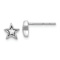 Rhodium Over 14k White Gold 6mm Diamond Accent Star Stud Earrings