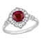 Ruby and Diamond 14K White Gold Ring 1.57ctw