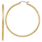 14k Yellow Gold Diamond-Cut 1 15/16" Round Tube Hoop Earrings