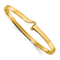 14K Yellow Gold Polished Loop and Hook Bangle