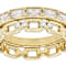 Moissanite Baguette And Round Stackable Ring Set Of 2 In 14K Gold Over
Sterling Silver