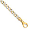 10k Yellow Gold and 10k White Gold 8mm Hand-polished Fancy Link Bracelet