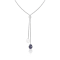 7-8mm White Black Cultured Freshwater Pearl Sterling Silver Necklace