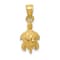 14K Yellow Gold Turtle Pendant