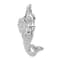Rhodium Over Sterling Silver Polished Mermaid with Shell Slide Pendant