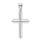 Rhodium Over 14k White Gold Polished Cross Charm