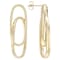 Paperclip Drop Earrings In 18K Gold Over Bronze