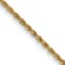 14k Yellow Gold 1.15mm Solid Diamond-Cut Rope 24 Inch Chain