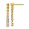 14K Yellow Gold Lab Grown Diamond SI1/SI2, G H I, Beaded Bar Post Dangle Earrings