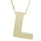 Block Letter L Initial Necklace In 10K Yellow Gold