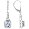 Tanzanite And White Zircon Dangle Earrings In Sterling Silver 1.86ctw