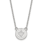 Rhodium Over Sterling Silver NHL LogoArt Winnipeg Jets Small Pendant Necklace