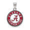 Rhodium Over Sterling Silver LogoArt University of Alabama Medium Enamel
Disc Pendant
