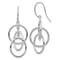 Rhodium Over 14k White Gold Polished Circles Dangle Earrings