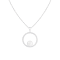 8-9mm White Cultured Freshwater Pearl Sterling Silver Pendant W/Chain