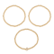 Initial S CZ Beaded Bracelet Set In 14K Gold Over Brass 0.13ctw