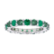 2.20ctw Emerald Eternity Band Ring in 14k White Gold