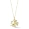Rachel Zoe CZ Four Leaf Clover Pendant Necklace in 14K Gold Over
Sterling Silver