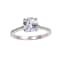 Rhodium Over Sterling Silver Round White Topaz Solitaire Ring 3.28ctw