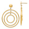 14k Yellow Gold Fancy Circle Dangle Earrings