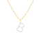 Letter B Initial Cultured Freshwater Pearl 18K Gold Over Sterling Silver
Pendant With  18" Chain
