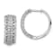 Rhodium Over 14K White Gold Lab Grown Diamond SI1/SI2, G H I, Hinged
Hoop Earrings