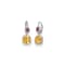 14K White Gold Citrine and Garnet Leverback Earrings