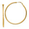14k Yellow Gold 2 1/4" Polished Round Hoop Earrings