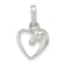 Rhodium Over Sterling Silver Open Heart Horse Head Pendant