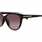 OSCAR by Oscar de la Renta Black Cat Eye Frame / Smoke Gradient Lenses Sunglasses