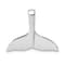 Rhodium Over 14k White Gold Whale Tail Slide Pendant