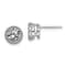 Rhodium Over 14K White Gold Round Beaded Bezel G H I True Light
Moissanite Earrings
