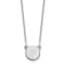 Rhodium Over 14k White Gold Tiny Circle Block Letter P Initial Pendant
Cable Link 18 Inch Necklace